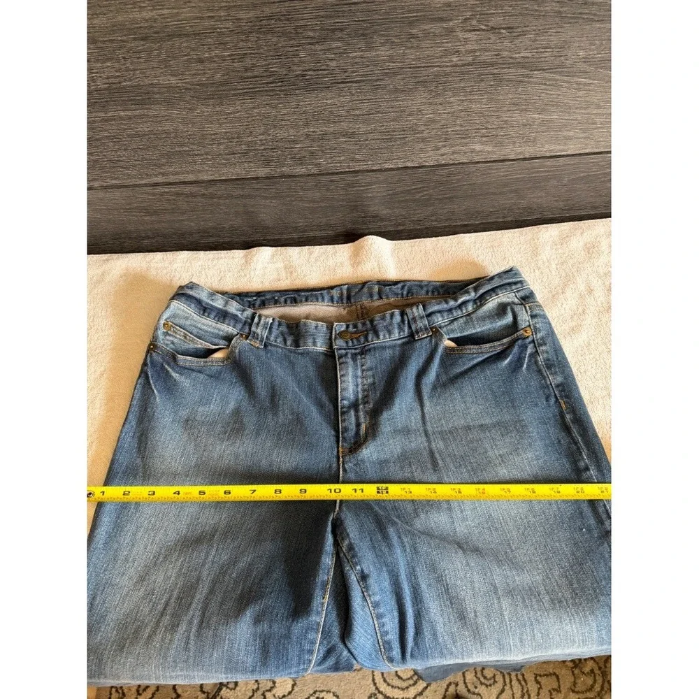 Michael Kors Plus Size 14W Womens Bootcut Jeans Blue Denim Mid Rise 99% Cotton